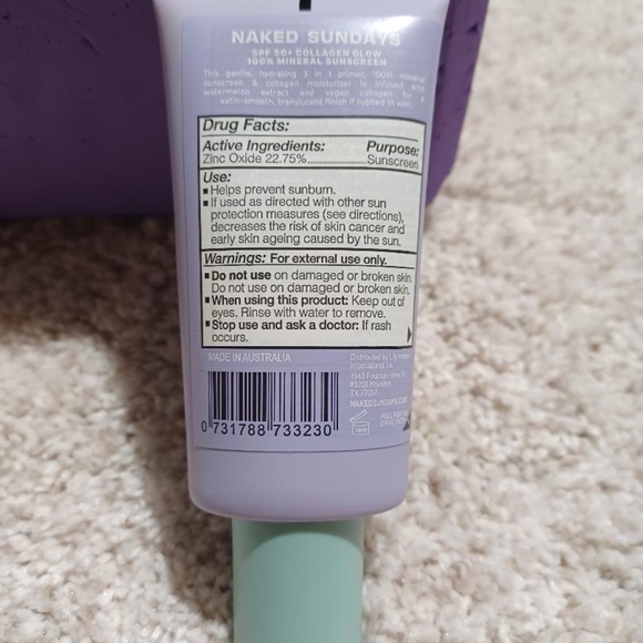 NAKED SUNDAYS Collagen Glow 100% Mineral Sunscreen ~ tried 1x - Picture 4 of 5